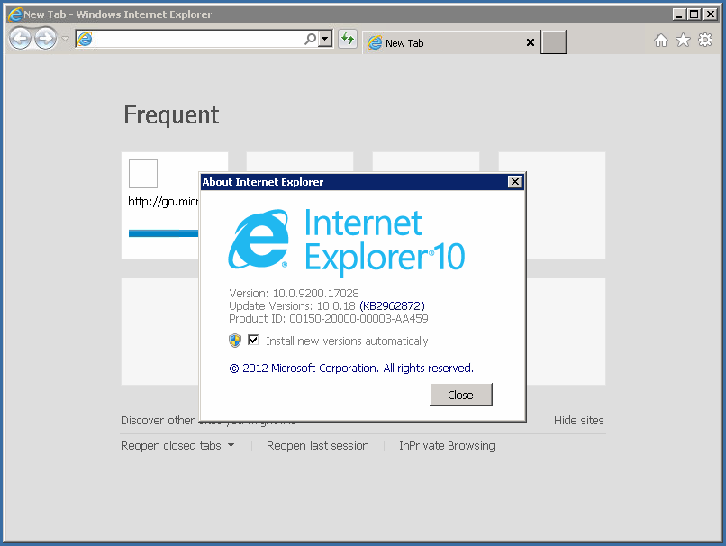 internet explorer 11 latest version number